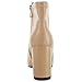 MIA Shoes Carla Womens Vegan Leather Ankle Boots with Heel, Nude, Size 7.5