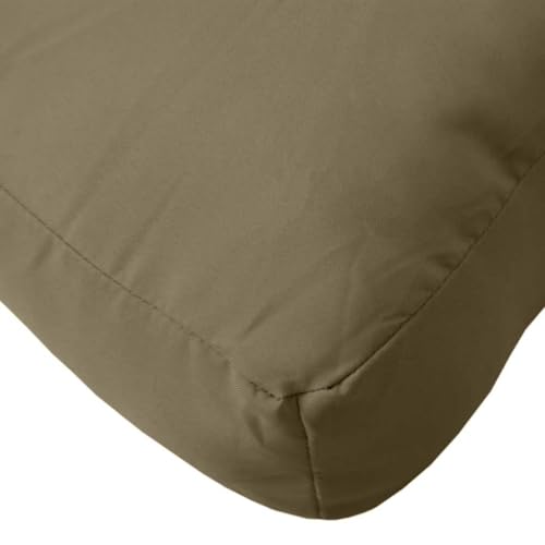 Coussin de palette taupe 60x60 cm en tissu polyester lavable