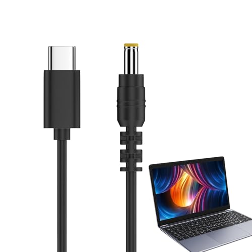 Câble d'alimentation USB C CC -Cordon PD de câble de Chargeur Puissant de 65 W de Type C à CC,Cordon d'alimentation PD de 4,92 Pieds pour routeur, Chat léger, Ventilateur Audio, Tournevis électr