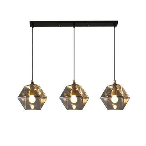 Chandelier de verre gris fumé moderne 20cm NBYGSC pour salon et chambre