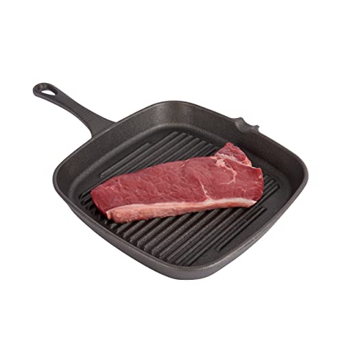 KitchenCraft Cast Iron Griddle Pan for Induction Hob, Square, 23cm, Black, 15 Years Guarantee - Image 5