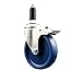 Service Caster Brand 5 Inch 316 Stainless Steel Light Duty Expanding Stem Caster Wheel Solid Polyurethane Wheel and 1-1/8? Stem ? 300lbs./Caster ? Swivel Caster with Total Locking Brake