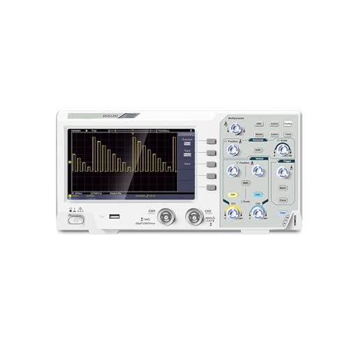 Osciloscopio digital de 2 canales, ancho banda 200 MHz/Z, pantalla muestreo, osciloscopio escritorio con almacenamiento TFT 7 pulgadas