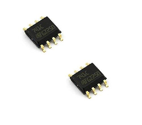 GURU ELECTRONICS 10pcs SMD LM741 UA741 General Purpose OP AMP GP 1MHZ SGL LP SOP-8