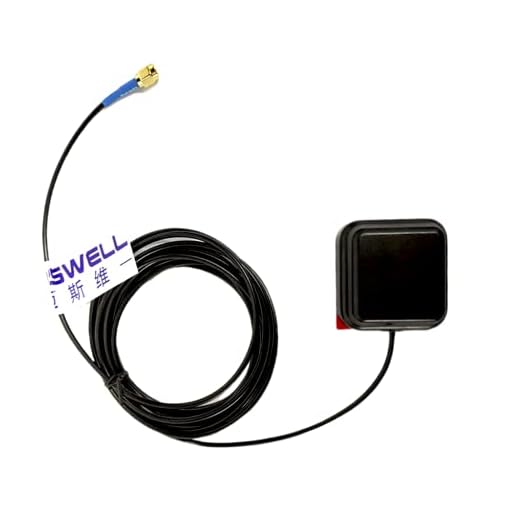 MASWELL GNSS Antenna Square Magnet and 3M Adhesive Mount SMA Male for GPS/GLONASS/Beidou/Gaileo GPS Antenna L1 Bands 3meters 9.8feet Cable Length