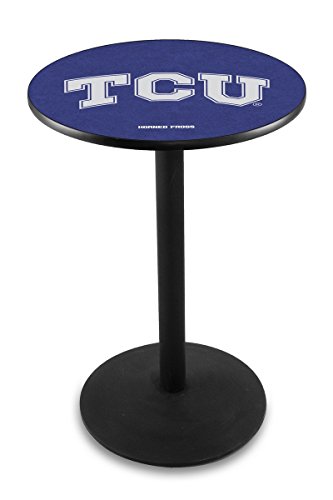 HBS L214-42" Black Wrinkle TCU Pub Table by Holland Bar Stool Co.