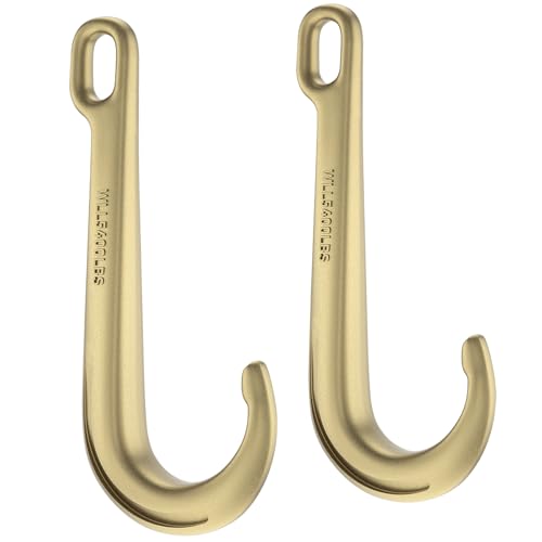 AODESTINY 2PCS 15 Heavy Duty J Hooks for Towing Yellow Zinc Plated Tow J Hook Grade 70 Clevis J Hook for Transport Chain 5400LBS Capacity Heavy Load