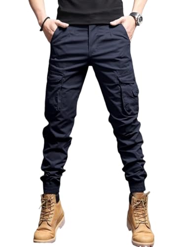 mens cargo pants relaxed fit Casual Solid Color Cargo Pants4
