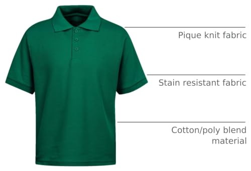 Image of Premium Wear Boys School Uniform Short Sleeve Stain Guard Polo Shirt