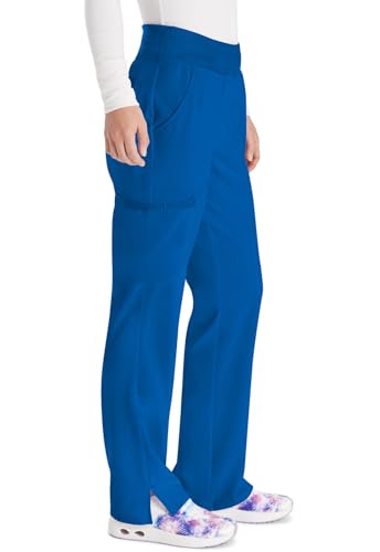 Dickies Women's Scrub Pants Natural Rise Tapered Leg Pull-On Bottoms with 7 Pockets and Knit Waistband DK005T, XL Tall, Royal - image 6