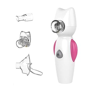 FEELLIFE Inhalator Vernebler, Inhalationsgerät für Atemwegserkrankungen wirksam, Membranvernebler für Kinder Rosa