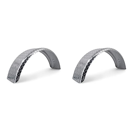 (2) Boat Trailer Fenders Aluminum Diamond Plate Single 8 x 31 1/2 x 13 1/8 in