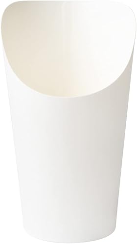 Miniatura 16 de Restaurantware Bio Tek - Recipientes para papas fritas de 16 onzas, 100 tazas desechables de charcutería, diseño inclinado, redondo, de papel