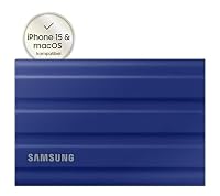 Samsung Portable SSD T7 Shield, 1 TB, USB 3.2 Gen.2, 1.050 MB/s Lesen, 1.000 MB/s Schreiben, Robuste externe Festplatte Outdoor für Mac, PC und Smartphone, Blau, MU-PE1T0R/EU – Ansicht 2