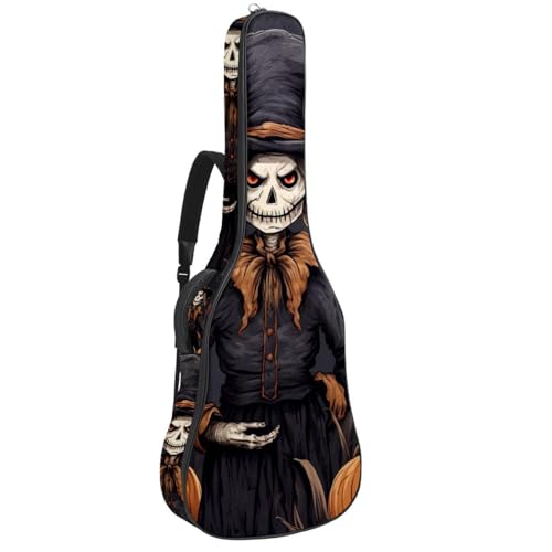Housse guitare classique Halloween Pumpkin housse de transport basse et ukulélé réglable
