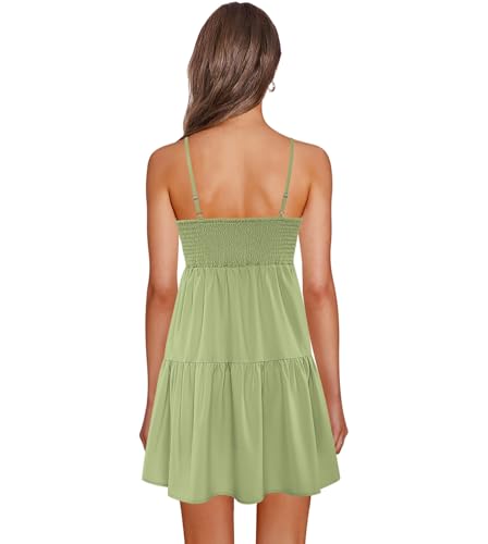 Image of Nova In Sky Womens Summer Mini Dresses Sleeveless Casual V-Neck Sundresses