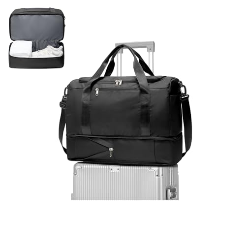 WEPLAN Handgepäck Tasche 45x36x20 Easyjet für Flugzeug Reisetasche Damen Handgepäck Ryanair 40x20x25 Tasche Weekender Bag Travel Bag Sporttasche mit Schuhfach Kliniktasche Schwimmtasche