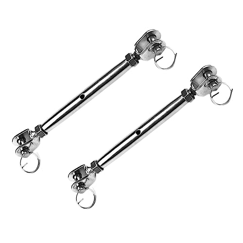 SOLUSTRE 2pcs Stainless Steel Buckle Tensioner Wire Rope Tightener Bolt for Marine Industrial Rigging