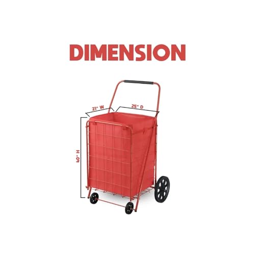 Chariot de courses portable robuste 110 LB avec châssis utilitaire