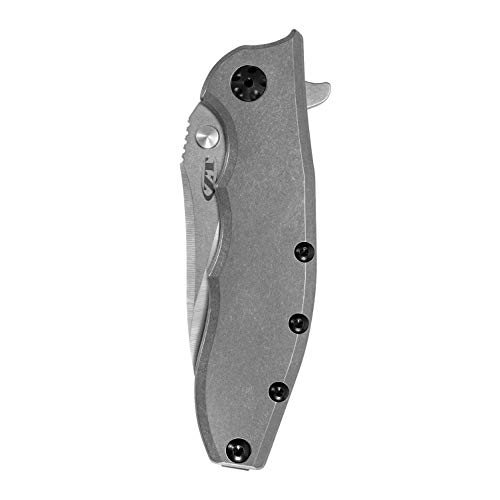 Zero Tolerance Hinderer Pocketknife; 3.5-Inch CPM 20CV Steel Blade, KVT Ball-Bearing Opening System, Flipper, Reversible Deep Carry Clip, Titanium Handle, Made in USA (0562TI), Grey - Image 5