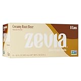 Zevia Zero Sugar Soda, Creamy Root Beer, 12 oz Cans (8-Pack) – Naturally Sweetened, Zero Calorie Sugar Free Soda - Non-GMO Project Verified, Gluten-Free, Vegan
