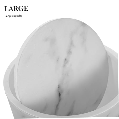 Poubelle plastique Alipis blanche petit format avec anneau - 3