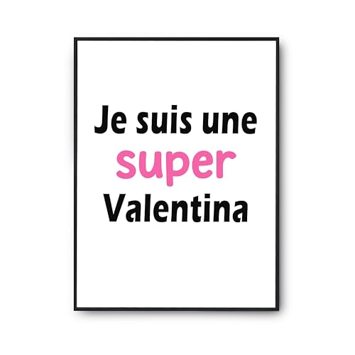 Poster Citation Valentina Déco Murale Imprimé en France