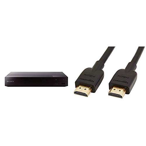 Sony BDPS1700B Lecteur DVD Blu-Ray Wi-FI Noir & Amazon Basics Câble HDMI CL3 2.0 Haut débit 3 m