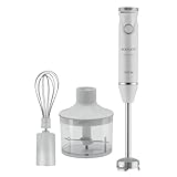 SCARLETT SC-HB42F91 - Batidora de mano (700 W, 14 velocidades, pie de acero inoxidable, batidor, picadora, color blanco)