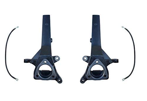 QSA 4" Lift Spindles + Extended Brake Lines. Compatible with: 2004-2021 Nissan Titan (2WD ONLY) (Does NOT fit XD Models)