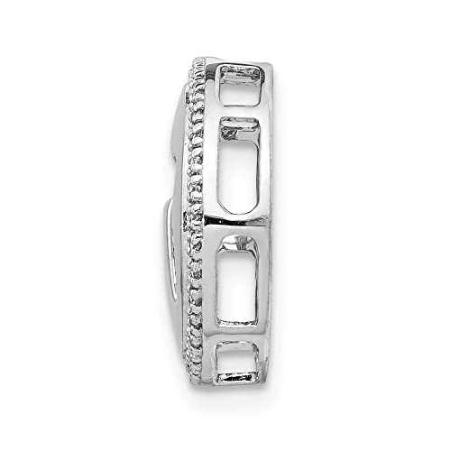 14k White Gold 1/10ct. Diamond Chai Chain Slide GLD-AZ-PM4357-010-WA2