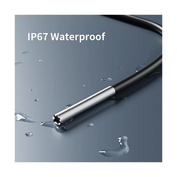 0.15 Inch Industrial Endoscope Camera with 6 Light Zealtron Borescope Inspection Camera IP67 Waterproof Snake Sewer Camera with 4.5" IPS Screen 32GB Card, Travel Case - Image 6