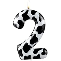 Vela de feliz cumpleaños, velas negras de vaca, cera y diseño