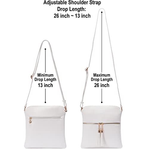 Image of Solene Womens Lightweight Medium Crossbody Purse with Tassel, Perfect Size Crossbody Bags for Daily Use, travel