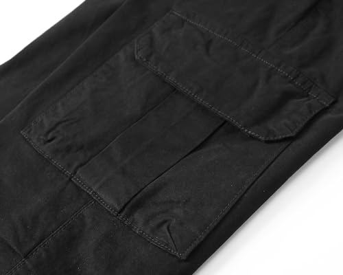 Image of Girls Cargo Pants Kids Pants Khaki Elastic Ankles Wide Leg Teen Streetwear Trendy Jogger Sweatpants