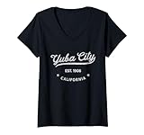 Yuba City, California, genial recuerdo de viaje vintage de Yuba City Camiseta Cuello V