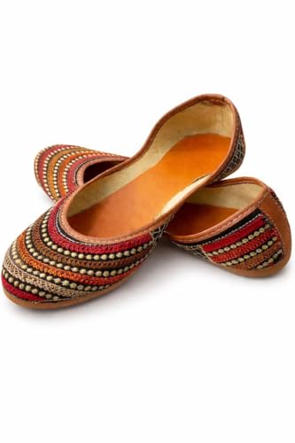 Image of New Womens Rajasthani Embroidered Punjabi Mojaris Jutti's