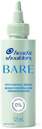 Head & Shoulders Itchy Scalp Relief Serum, Instant Cooling Relief, Lighweight, Non-Greasy, 0.1% Pyrithione Zinc, Peppermint Oil, Free of Parabens, Sulfates and Dyes, Bare, Mint Scent, 125 ml