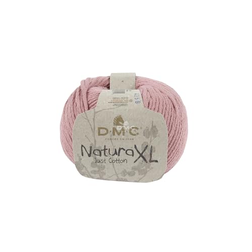 DMC - Natura XL - Pelote de fil à tricoter et à crocheter | 100% coton - Idéal pour déco, accessoires et vêtements | 100 g - 75 m | 23 coloris