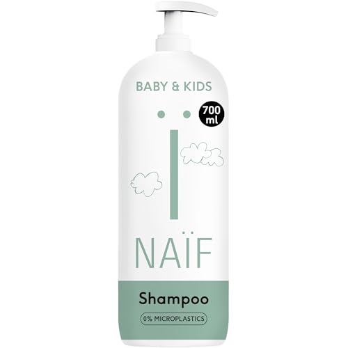 Naïf Champú Cuidado para Bebés y Niños – Con ingredientes naturales, vegano, sin SLES, microplásticos, siliconas ni parabenos – 700ml