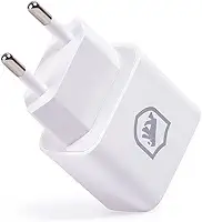 Gshield Carregador de Parede Universal Flex 12W com 2 portas USB A Compatível com Celular e Tablet, Branco