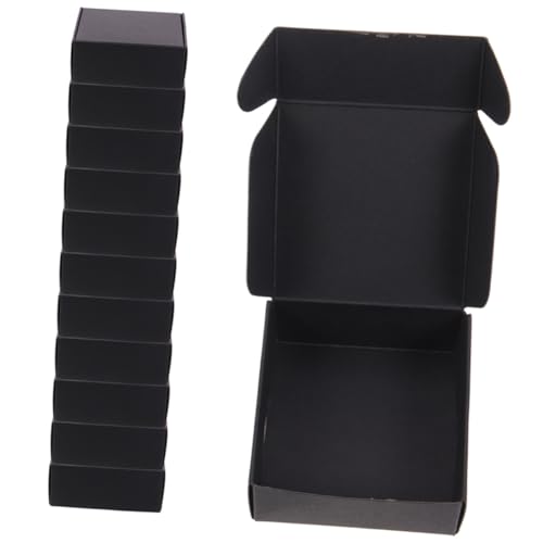 GRADENEVE 25 piezas Cajas de Cartón Negras para Embalaje y Envíos Resistentes Diseño Único para Mudanzas y Almacenamiento Seguro de Productos Pequeños