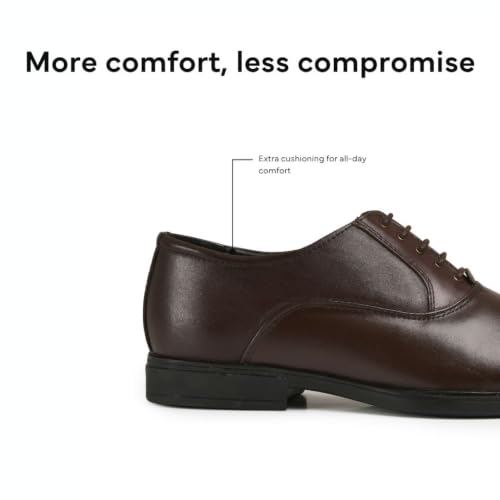 Image of Chardonnay Men's Leather Oxford Formal Shoes | Comfortable Cushioned Dress Shoes for Office & Business
