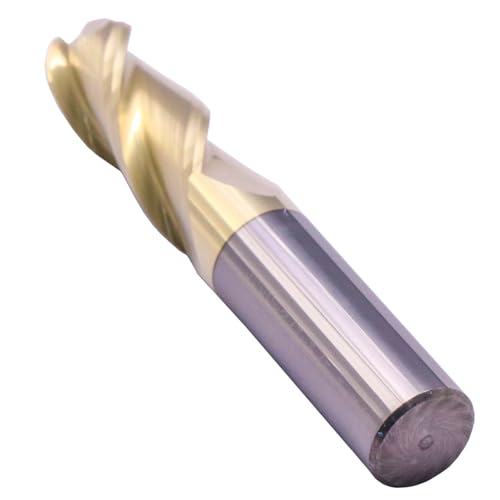 Image of 1 /2 inch 3 Flute Ball Nose Solid Carbide End Mill for Aluminum - ZrN Coated | 37 Degree Helix, 1 /2 inch Cutting Diameter, 1 /2 inch Shank Diameter, 1-1 /4 inch Length of Cut, 3 inch Overall Length