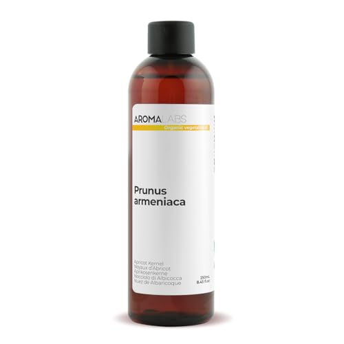 Noyaux D'Abricot BIO (Prunus armeniaca) - 250 mL - Huile Végétale Vierge et Certifiée AB - Aroma Labs - Made in France