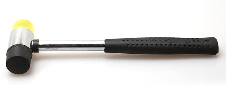 Double-Faced Soft Mallet, Rubber and Nylon Hammer for Home Improvement Glazing Window Beads or Leather Craft Punch Carving Tool - (Color: Black)