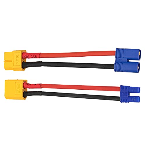 Adaptador EC3 a XT60 con cable flexible para evitar la pérdida de energía en drones FPV 4
