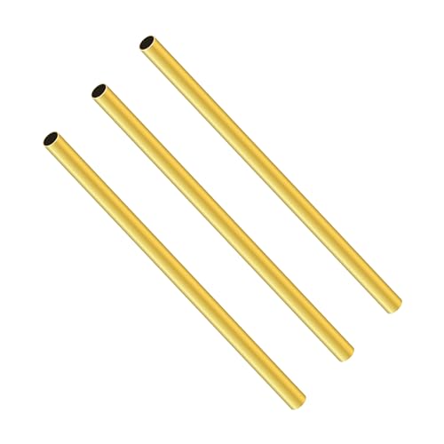 Messingrohr 4,5mm OD/Außendurchmesser x 0,3mm Wandstärke, 200mm Länge, LAVMHAB Nahtlos Rundrohr aus Messing, Runde Messing Rohre für Bastelarbeiten (3 Stück)