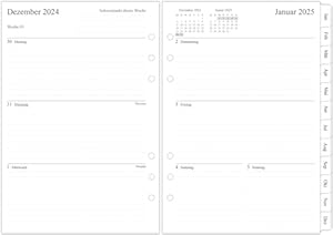 Newestor 2025 Wochenplaner Einlage A5 mit Tabs