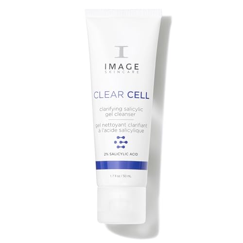 IMAGE Skincare CLEAR CELL Salicylic Gel Cleanser Gentle Foaming Face Wash Removes Excess Oil and Shine for Oily Prone Skin 1.7 oz